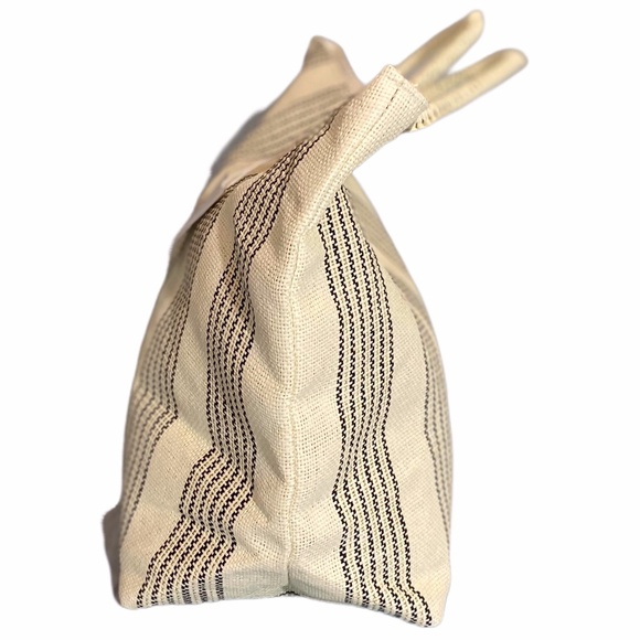 NWOT Shira Leah White Metallic Straw Tote - Picture 7 of 7